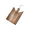 12&#x22; Natural Geometric Wood Cutting Board with Leather Tie